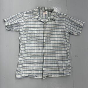 Vintage 50s Wings Blue Striped Cotton Loop Collar